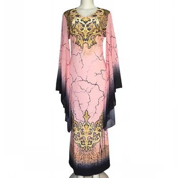 

New Arrival Autumn Fashion Style Elegent African Women Printing Plus Size Long Dress African Dresses For Women L-2XL