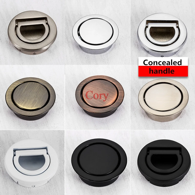 1PC Tatami shake hand Concealed Dark Handle Hidden Form Drawer Round Shoe Cabinet Accessories Wardrobe Hardware Fittings | Обустройство