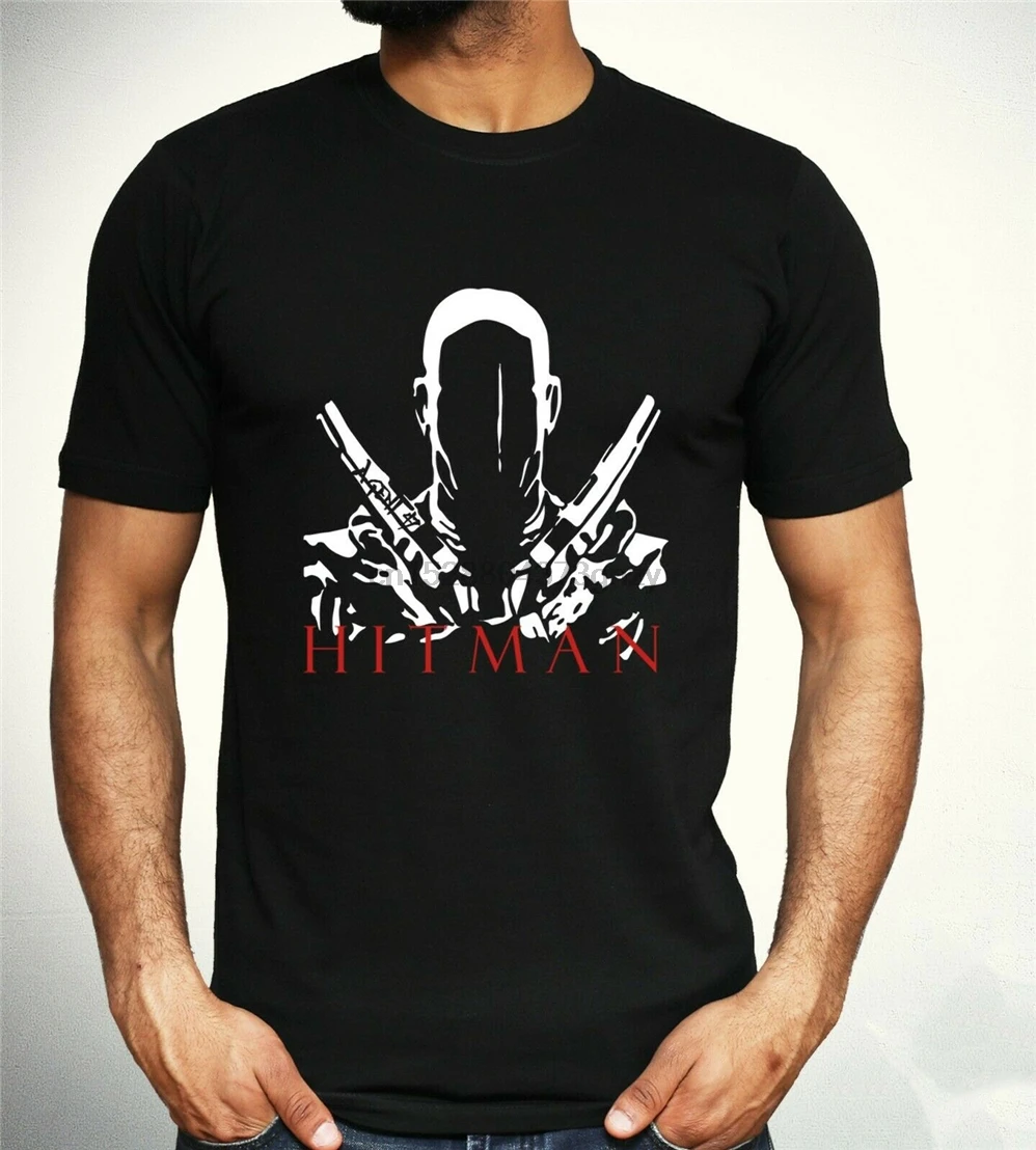 Hitman Agent 47 футболка Blaser guns Cool Gamers подарок Черный Топ Мужская S-Xxl Футболка для