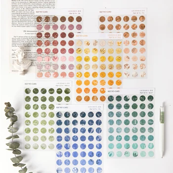 

Van yi 6 models/Vintage Plant Sticker Background Decoration Sticker DIY Collage Cute School Office Bullet Journal Color Sticker