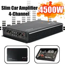 AMPLIFICADOR DE POTENCIA DE Audio estéreo para coche, 12V, 4500W, 4 canales, Clase A/B, 3D, estéreo, envolvente, Subwoofer, alta potencia