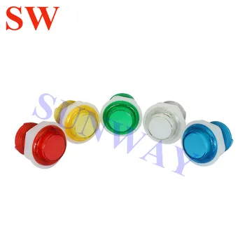

5PCS/LOT 24mm Push Button Arcade Button Led Micro Switch 5V/12V Power Button Switch Set Green/Yellow/Red/White/Blue for Jamma