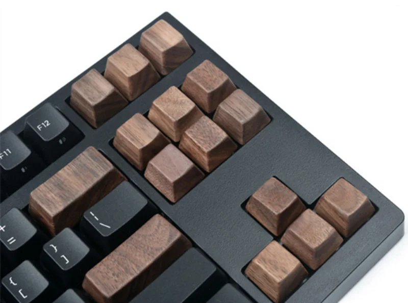 Грецкий орех OEM высота деревянный Keycap костюм для механической клавиатуры деревянные брелки индивидуальность без резьбы для механической клавиатуры