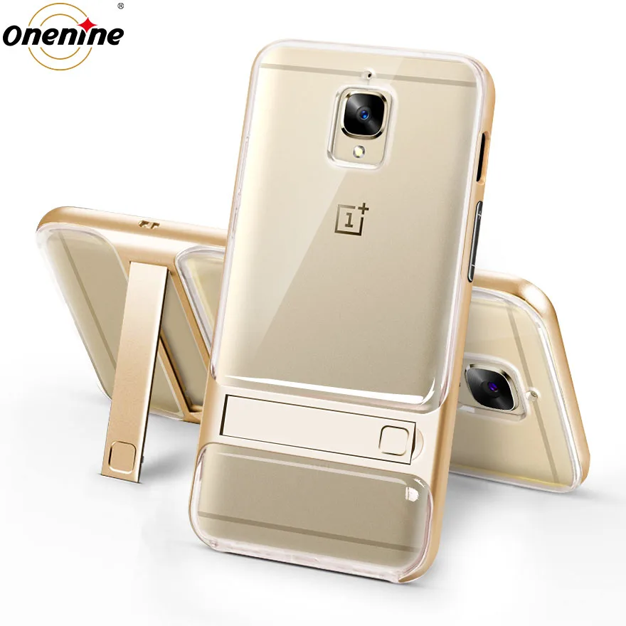 Чехол для телефона Oneplus 3 One Plus 3T Чехлы и чехлы 5," PC TPU силиконовый гибридный 360 Защитный чехол OnePlus3T - Цвет: Crystal Gold