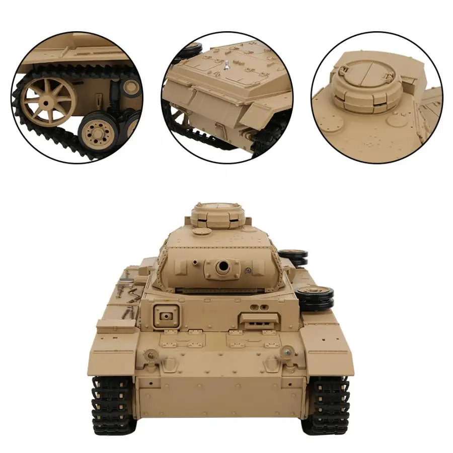 Henglong 3849-1 2,4G rc tank 1/16 Масштаб дистанционного управления Германия III No. H среднего размера модель танка с usb зарядкой версия 5,3
