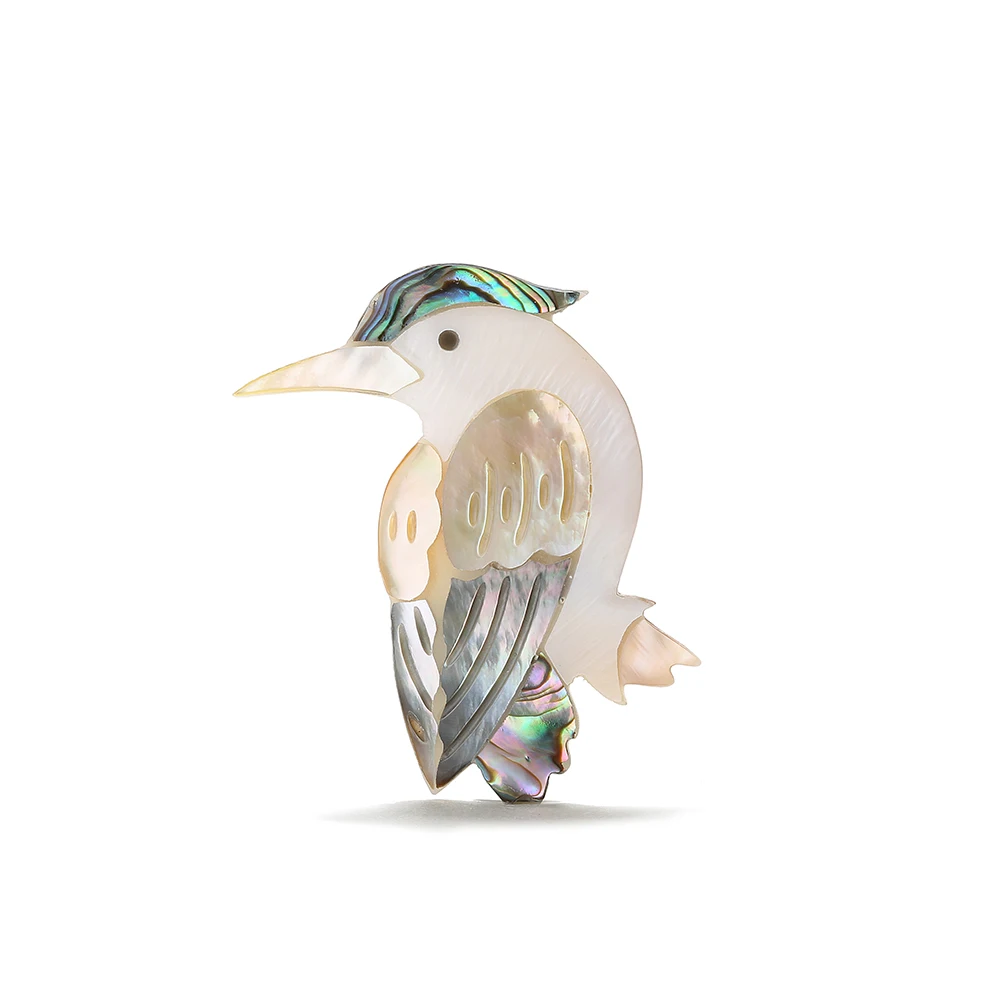 Handmade Acrylic Parrot Shell Brooches for Women High Quality Animals Brooch Lapel Pin Sweater Bag Suit Costume Jewelry | Украшения и