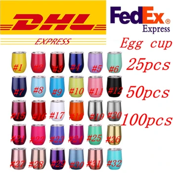 

Eggshell cup 304 stainless steel red wine thermo-sublimation layer car U-shaped pot-belly egg cup custom