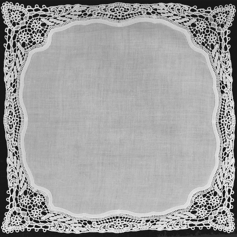 

Носовой платок хлопковый кружевной Женский, 30x30 см, 12 шт.