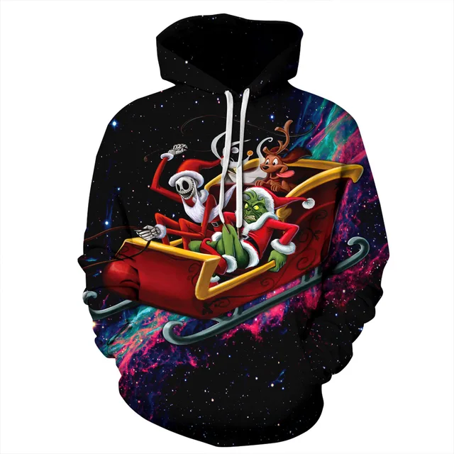 3d Anime Hoodie Green Grinch Men's Pullover Jacket Winter Casual Fashion Sweatshirt Cartoon Oversized Hoodie Street Men Clothing 6