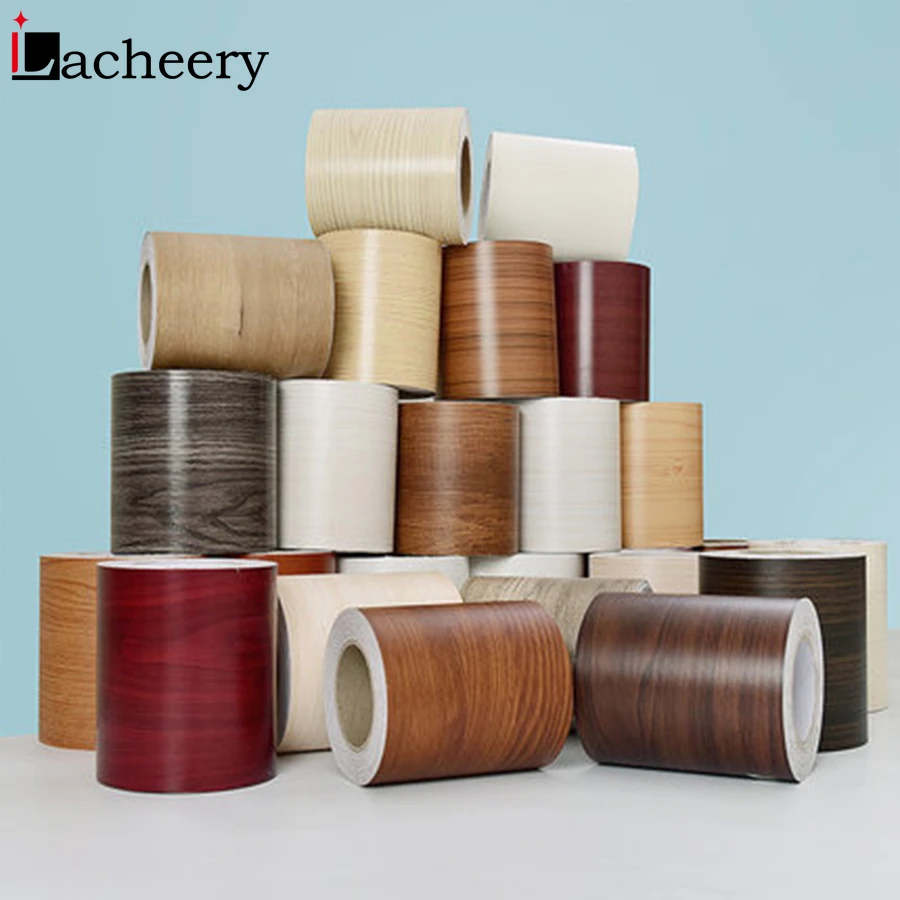 

Self Adhesive Wood Grain Baseboard Tiles Stickers Vintage Living Room Waist Line Waterproof Decorative Wall Border Contact Paper