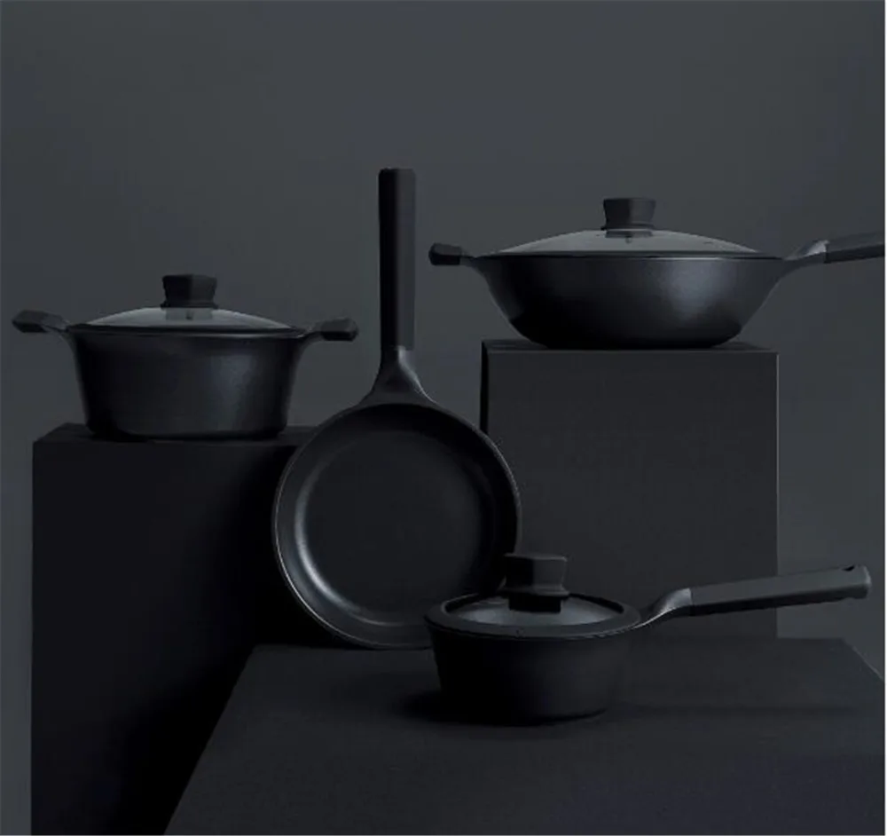 Xiaomi Huohou NonStick Super Platinum Frying Pan Wok Stockpot Milk pan durable Easy to clean High temperature reminder Kitchen Cookware (2)