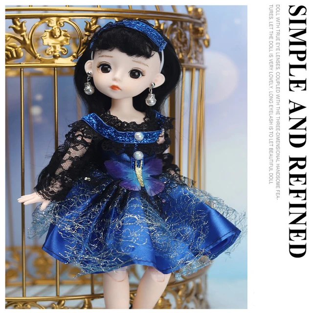 Fashion Dress Bjd Doll 30CM 18 Movable Joints Doll With Cool Dress Suit DIY Bjd Doll Best Gifts For Girl Handmade Beauty BJD Toy 6