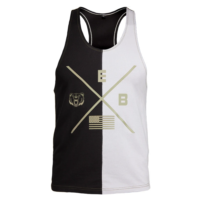 2019 Bodybuilding Stringer Tank Tops Men Fitness Singlets Gyms Clothing Mens Fashion stitching Sleeveless Shirt joggers Vest 2019 Bodybuilding Stringer Tank Tops Men Fitness Singlets Gyms Clothing Mens Fashion stitching Sleeveless Shirt joggers Vest
