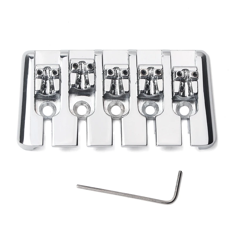 4 Pcs Single String Guitar Bass Bridge for Bass Guitar Replacement Part