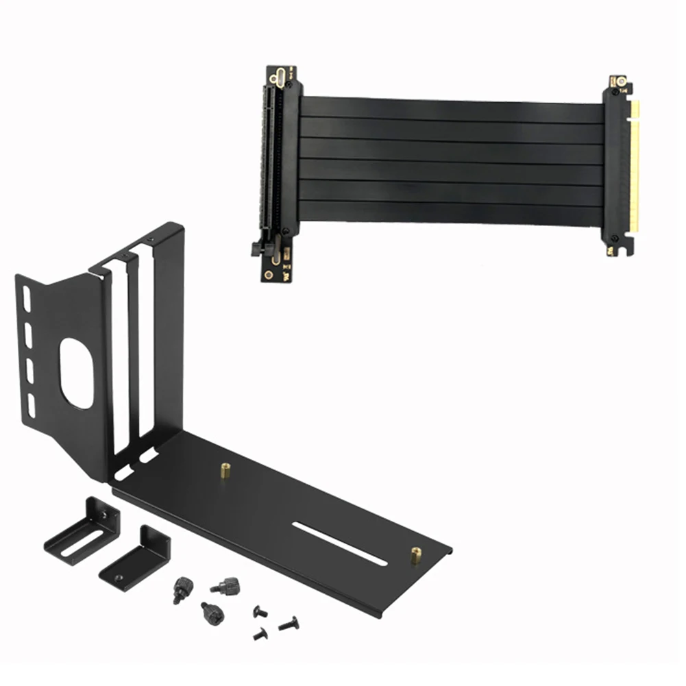 VGA PCI E 128GB/bsp 3.0 X16 Graphics Video Card Vertical Mounting Bracket  Extension Cable Set for ATX PC Case|Graphics Cards| - AliExpress