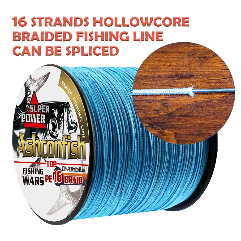 Супер новая hollowcore плетеная леска 16X 0,16 мм-2,0 мм сильный шнур ПЭ 20LB-500LB плетеный провод веревка 100 м/109 ярдов