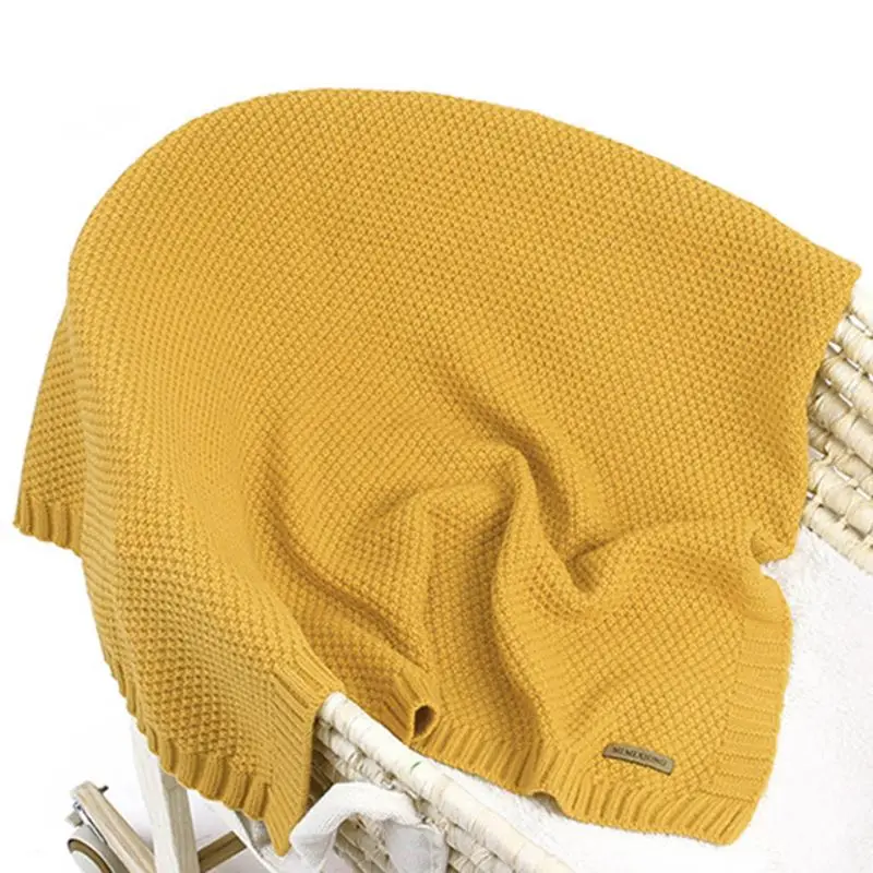 Newborn Baby Blanket Knit Swaddle Wrap Blanket Soft Infant Stroller Blanket Kids
