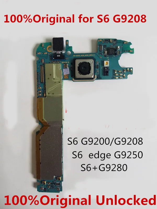 

GIFT+TOOLFull Working 100%Original Unlocked For Samsung S6 G9208 Motherboard Logic Mother Circuit Board Plate