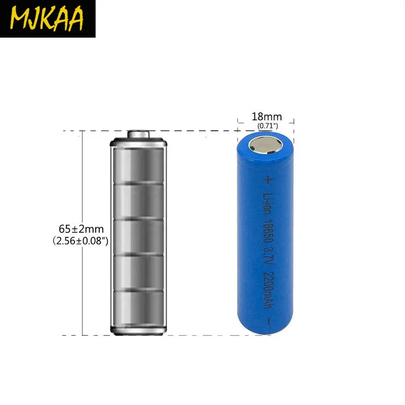 MJKAA 18650 3 7 V 2200 mAH перезаряжаемая литий ионная батарея + 1 шт одиночное зарядное