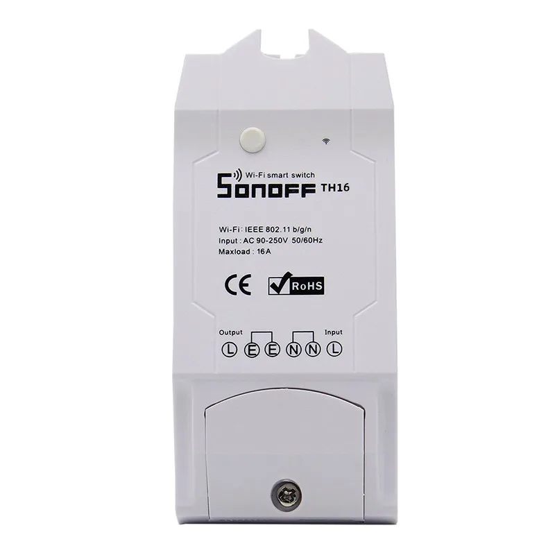 Sonoff TH16 Sonoff TH16 Sonoff TH10 контроль температуры и влажности Wi-Fi умный переключатель в реальном времени умный дом поддержка AM2301, DS18B20, DHT11 - Цвет: Sonoff TH16