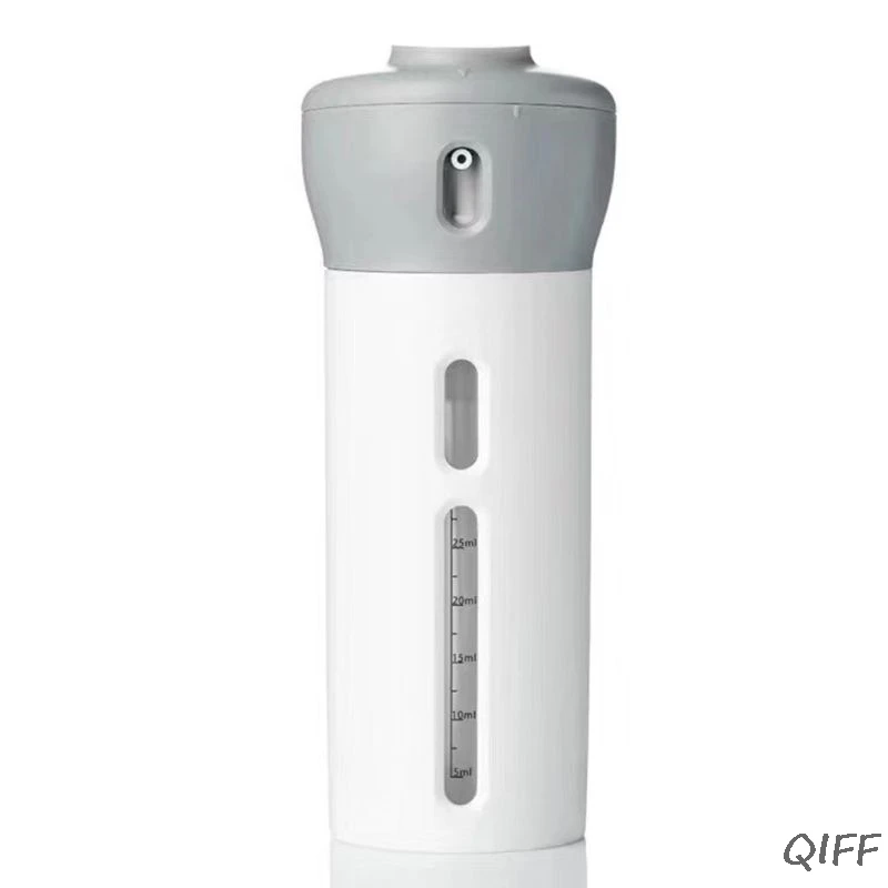 4In1 Travel Dispender Shampoo Shower Gel Empty Bottles Set Refillable Container - Цвет: GY