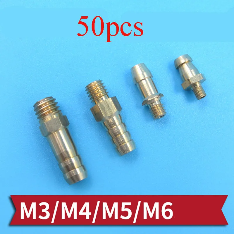 

50PCS RC Model Boat Brass Water Cooling Faucet M3 M4 M5 M6 Thread Water Nipples Fuel Nozzles Tap outlet DIY Parts