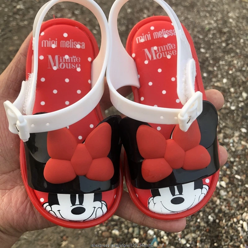 Disney sandalias gelatina para niñas, zapatos de Mickey, Minnie Mouse, Mini de verano|Sandalias| - AliExpress