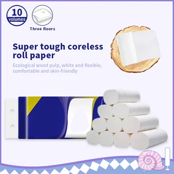 

10pcs Table Napkins Toilet Tissue Wettable Paper Virgin Bamboo Pulp 3 Ply Bathroom Paper Facial Tissue Napkin Toilet Papers