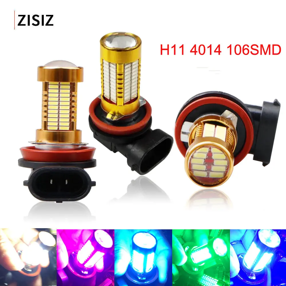 Мини светодиодный H11 H8 H9 4014 чипы 106SMD лампы Canbus автомобильный Стайлинг белый противотуманный светильник 35 Вт 900LM 8000K светодиодный противотуманный фонарь Automotivo Авто 2 шт