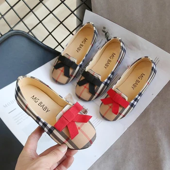 

Kids Shoes Girls Shoes Cute Bowknot Loafers Lattice Girls Dress Shoes Princess Shoes