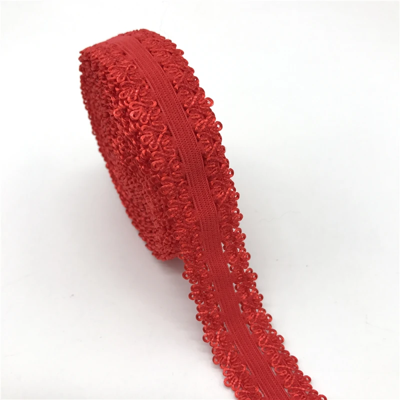 Elastic Band 5yards/Lot 7/8"(20mm) Crown Edge Frilly Lace Trim Elastic Spandex Band For Sewing Fabric DIY Garment Accessory fabric craft supplies