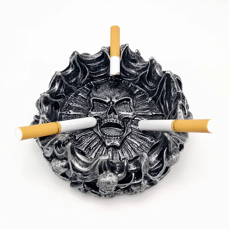 Flame skull ashtray silicone mold home decoration tools diy production gypsum resin concrete silicone mold