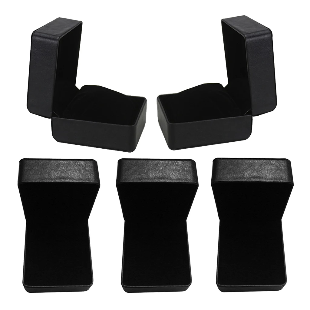 5 Pcs Shop Showcase PU Leather Watch Box Display Storage Holder Organizer Watch Jewelry Boxes