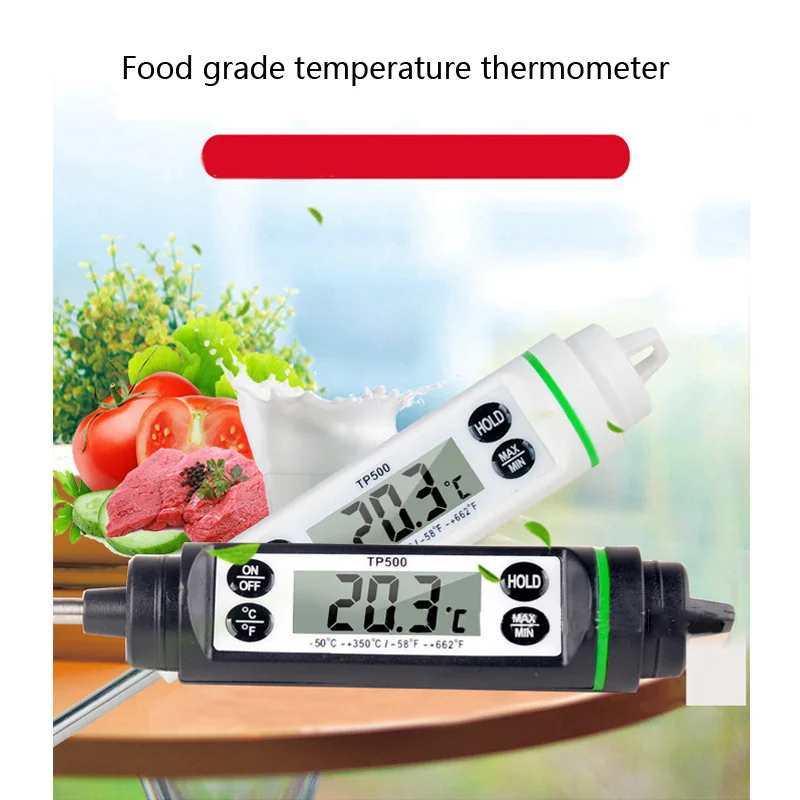 Портативный термометр для приготовления мяса с защитной крышкой ЖК-дисплей