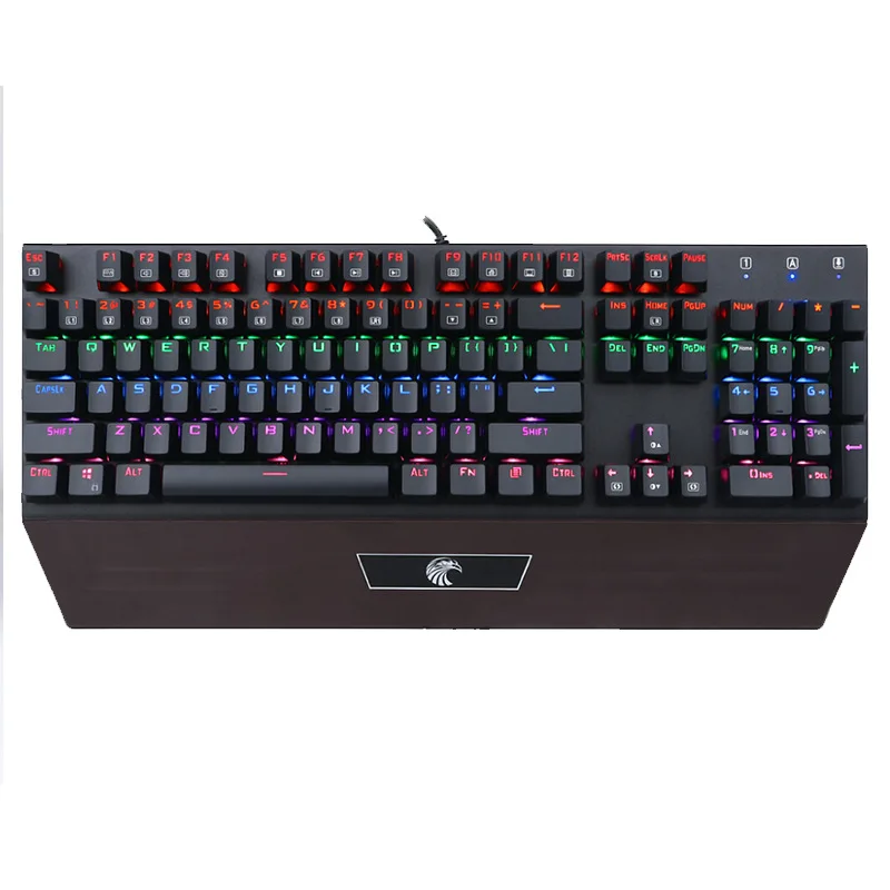 

Factory Direct Selling E Element X9200 Waterproof E-Sports Game Mechanical Keyboard Rainbow Shining Wrist Splint Keyboard Wholes