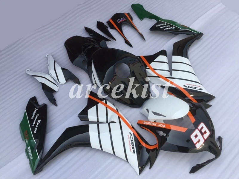 4 подарки ABS Полный обтекатели наборы Подходит для Honda CBR1000RR 2012 2013 CBR 1000RR 12 13 14 15 Кузов Набор Черный Белый 93