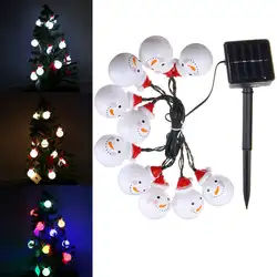 Рождественский снеговик 10 Led Сказочный светильник s милый Санта Клаус стильный светильник s 3,5 м для рождественской елки внутренний