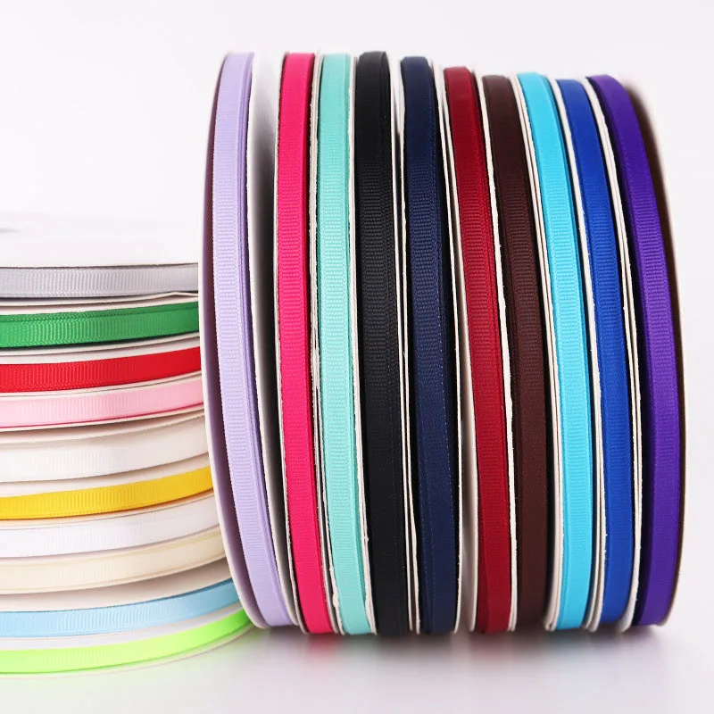 Grosgrain Ribbon 6mm 5Yards/Roll Crafts Wedding Decorations DIY Bow Gifts Card Wrapping Supplies