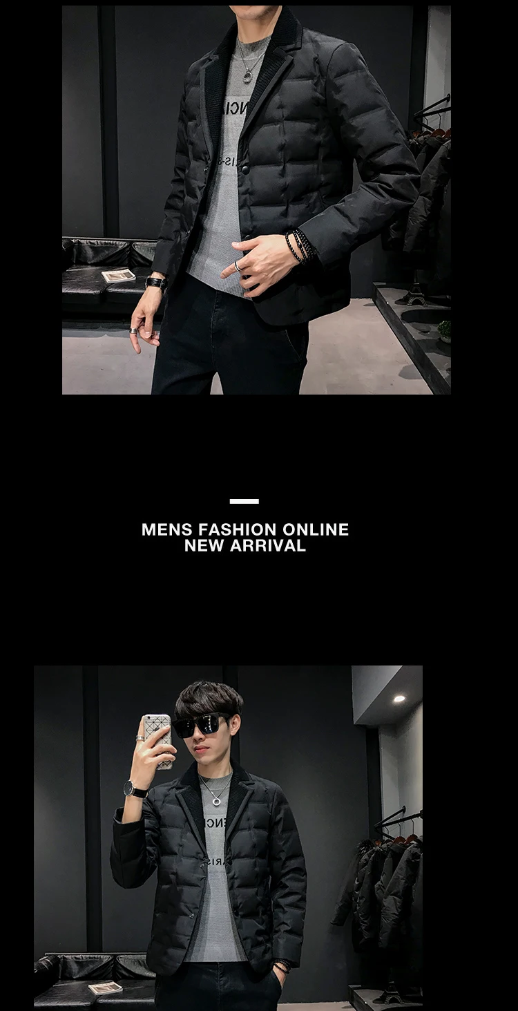 Mantaux Homme, высший сорт,, зимний модный брендовый костюм с воротником, пуховик для мужчин, уличная одежда, пуховое пальто, утиный пух, Теплая мужская одежда
