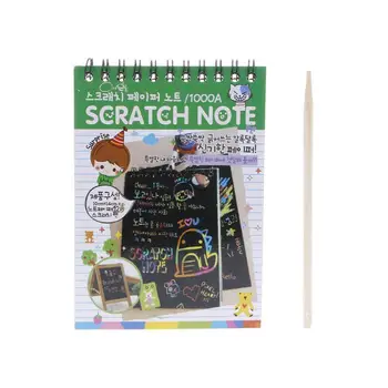 

1 Book 8 Sheets Kids Painting Set Scratch Paper Colorful Drawing Paper Scratch Painting Art Toys Baby Stick M6Z8