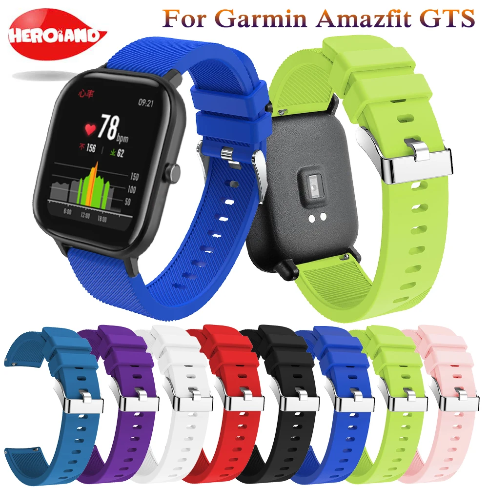 

Ремешок силиконовый для Xiaomi Huami Amazfit GTS, сменный Браслет для наручных часов, 20 мм