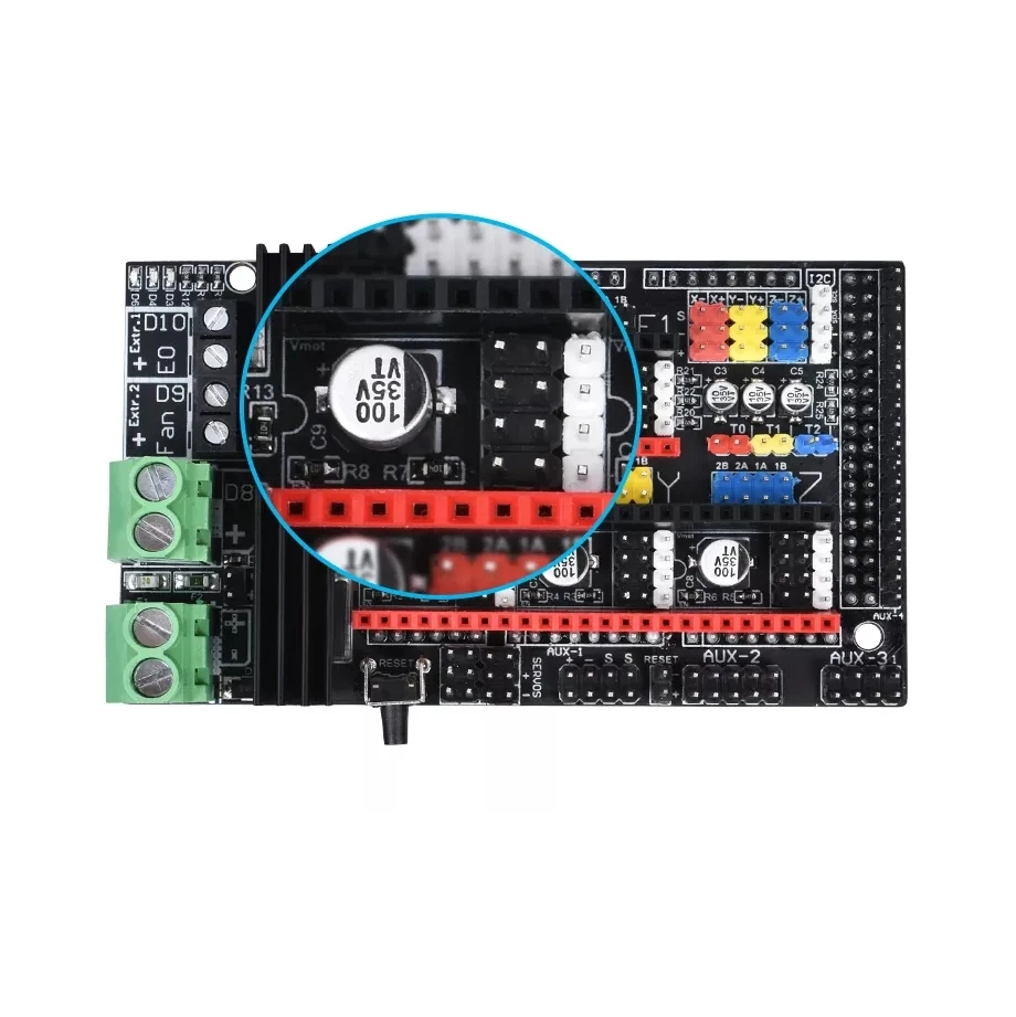 4 шт. TMC2130 DIY режимом Драйвер шагового двигателя+ Улучшенный Ramps 1,6 плюс Управление на печатной плате для печатных плат на Ramps 1,6/1,5/1,4 для 3D-принтеры часть
