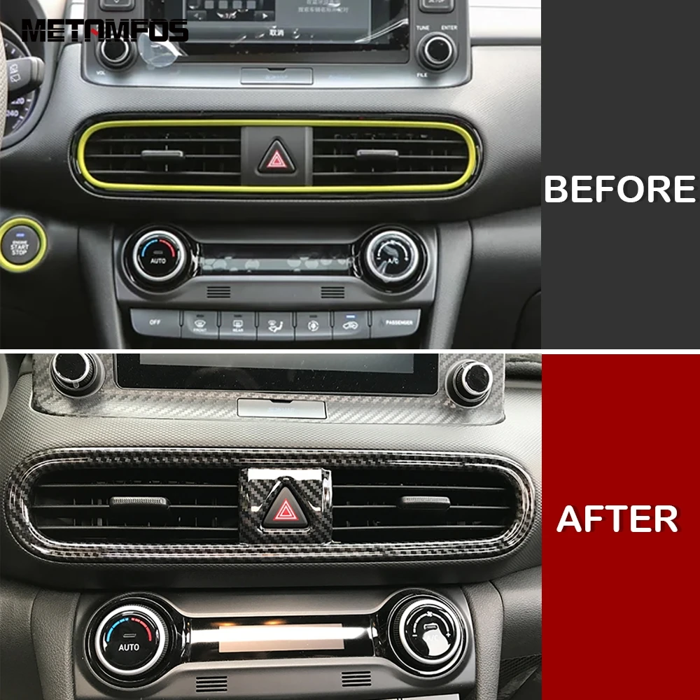 XUNLAN Durable Auto-Klimaanlage Schalter Knob Panel-Abdeckung Trim fit for Hyundai Kona Encino Kauai 2017-2020 SUV ABS Wearable XUNLAN Durable Auto-Klimaanlage Schalter Knob Panel-Abdeckung Trim fit for Hyundai Kona Encino Kauai 2017-2020 SUV ABS Wearable