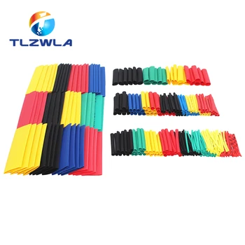 

164pcs Set Polyolefin Shrinking Assorted Heat Shrink Tube Wire Cable Insulated Sleeving Tubing Set CLH@8