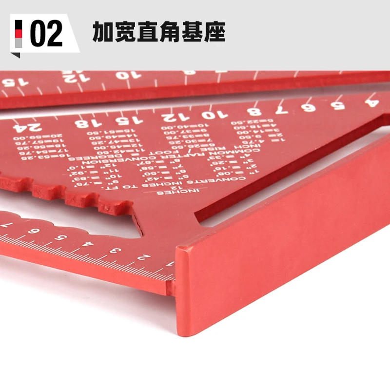 Kapro aluminum alloy triangular ruler 45 ° 90 ° woodworking ruler angle marking ruler woodworking tools 3
