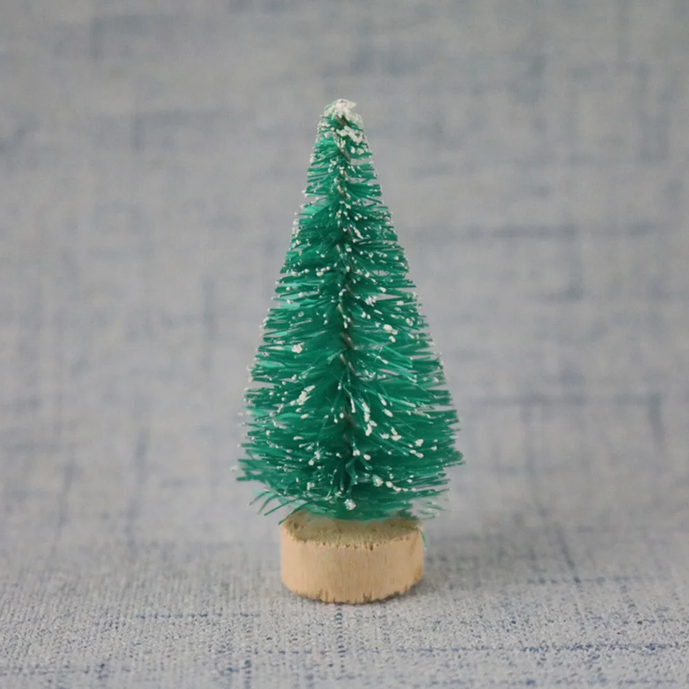 12Pcs Mini Christmas Tree Realistic Fake Snowy Pine Xmas Party Holiday Ornament Christmas Decoration