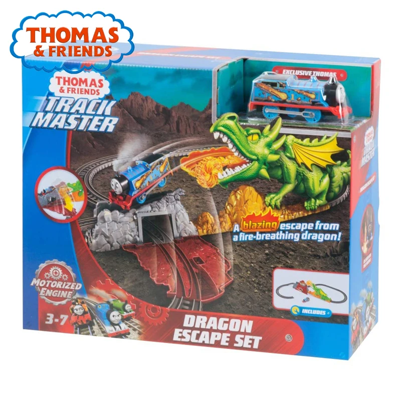 Железная дорога Thomas& Friends Track Master Дракон спасательный комплект FXX66 железная дорога железнодорожные пути Строитель Игрушки Big Dragon Смешные Стиль игрушки для детских игрушек