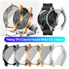 Для huawei Watch GT 2 46 мм полное покрытие защита экрана Гальванизированный ТПУ чехол для часов Модный мягкий спортивный чехол для часов