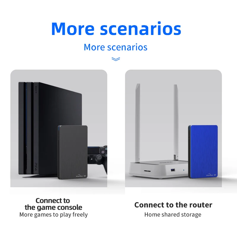 Blueendless-disco Rígido Externo de 2022 Polegadas de Metal Mais Abs-plástico Sata de Disco Rígido Usb 1tb2tb para Laptop Hdd Usb hd Externo Discos rígidos externos - Imagem 3