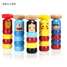 1 ensemble de tours de magie en bois incassable pour homme, immortel Daruma, tours de magie en gros plan, accessoire d'illusion de mentalisme, jouets traditionnels japonais